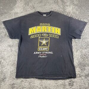 Mark Martin 2008 Tour Shirt Mens 2XL Black Tennessee River US Army Nascar Racing